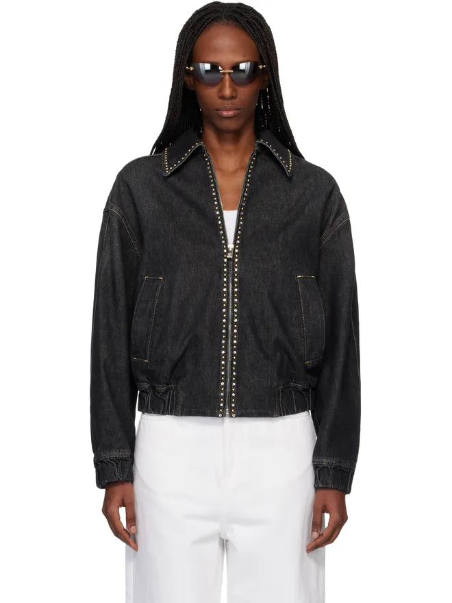 VERSACE VERSACE Embellished デニムジャケットの商品画像