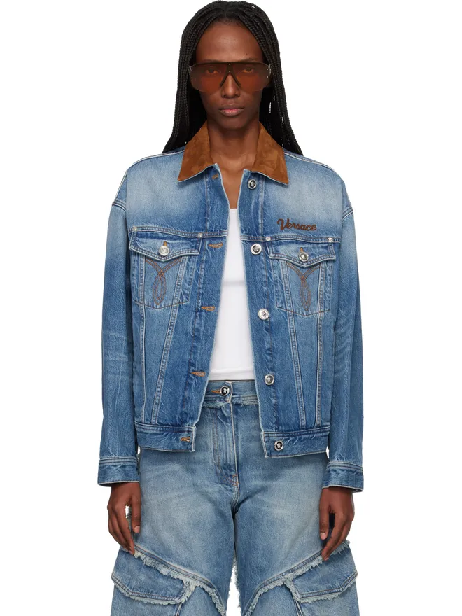 VERSACE VERSACE デニム トラッカージャケットの商品画像