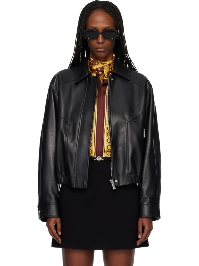 VERSACE VERSACE ブルゾン レザージャケットの商品画像