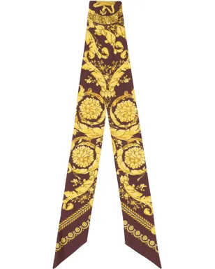 VERSACE Printed Silk Twill Ribbon スカーフタイ - サムネイル1