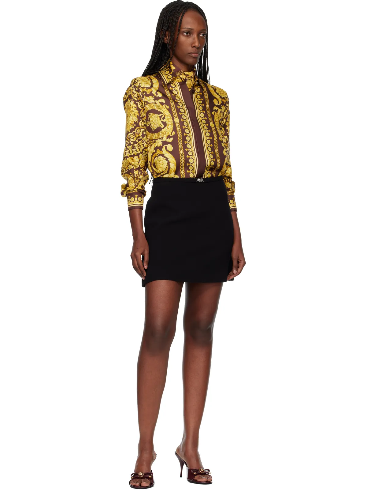 VERSACE Printed Silk Twill Ribbon スカーフタイ - 画像2
