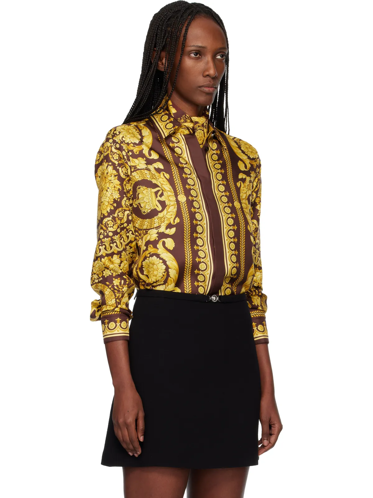 VERSACE プリント シルク シャツ - 画像2