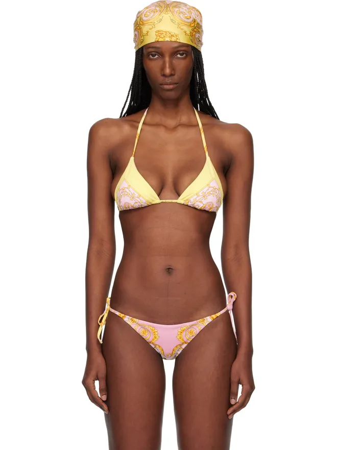VERSACE VERSACE プリント 三角ビキニトップの商品画像