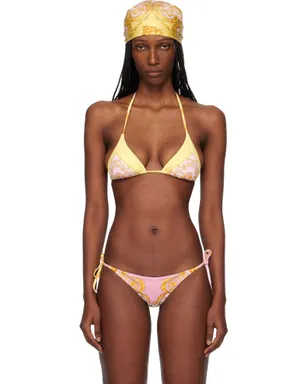 VERSACE プリント 三角ビキニトップ - サムネイル1