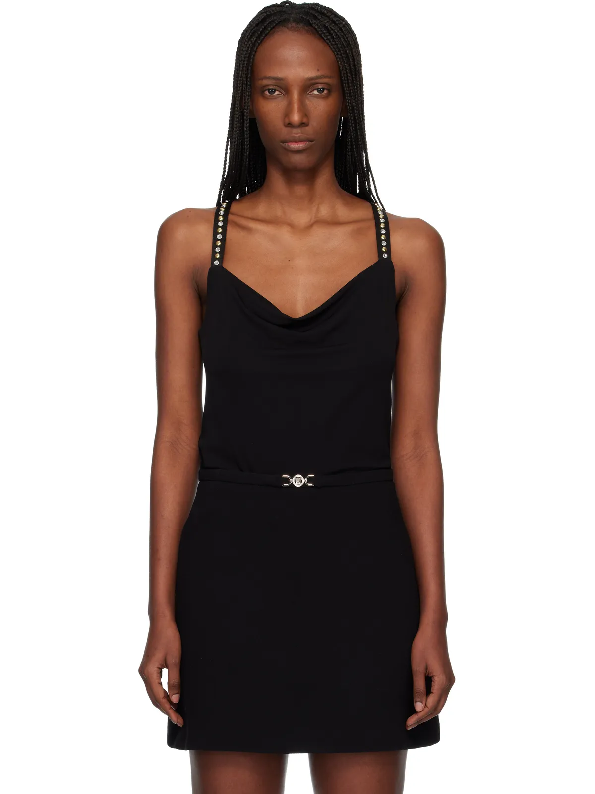 VERSACE ストレッチ クレープジャージ ギャザー トップス - 画像1