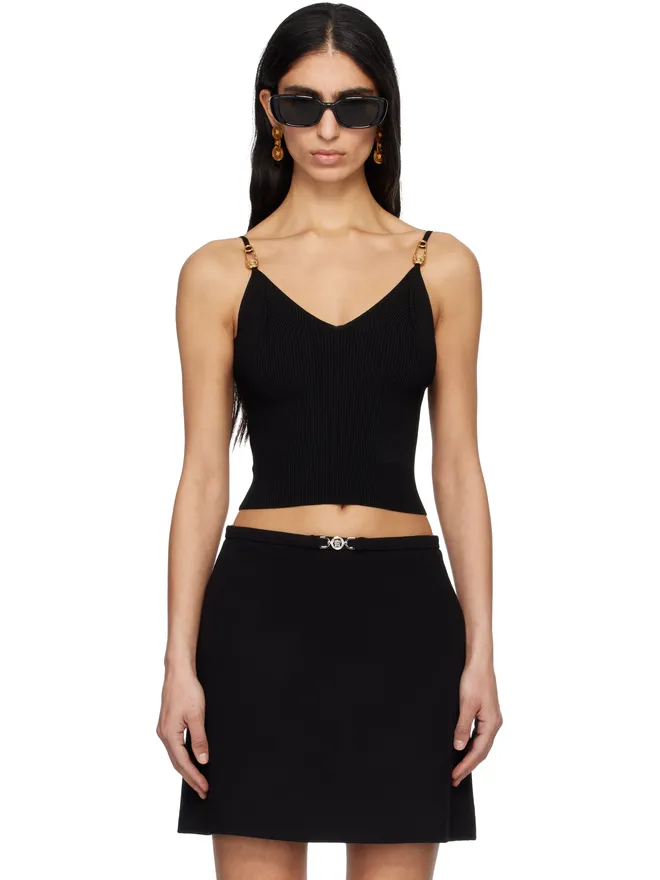 VERSACE VERSACE ビスコースニット クロップ キャミソールの商品画像