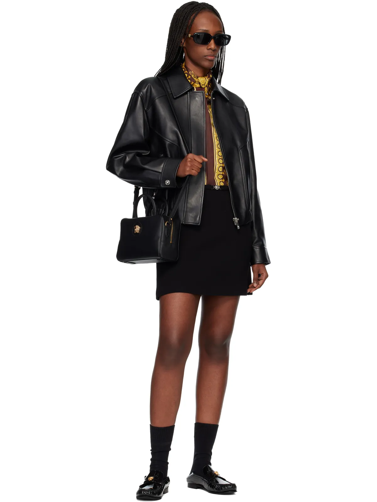 VERSACE カーフレザー ローファー - 画像5