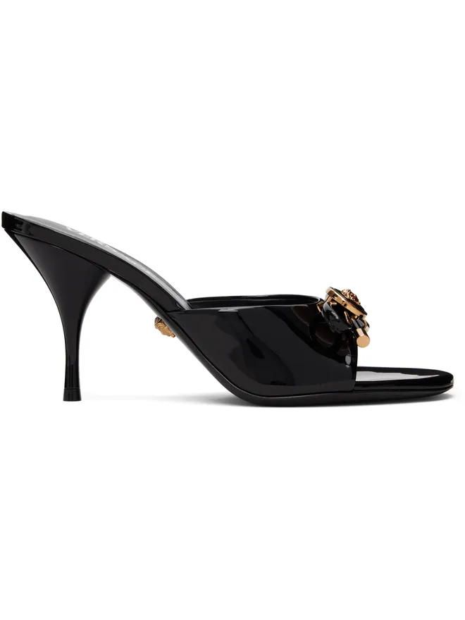 VERSACE VERSACE Opera リボン パテント ミュール ヒールサンダルの商品画像
