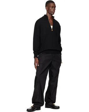 VERSACE ブラック ナイロン カーゴパンツ - サムネイル4