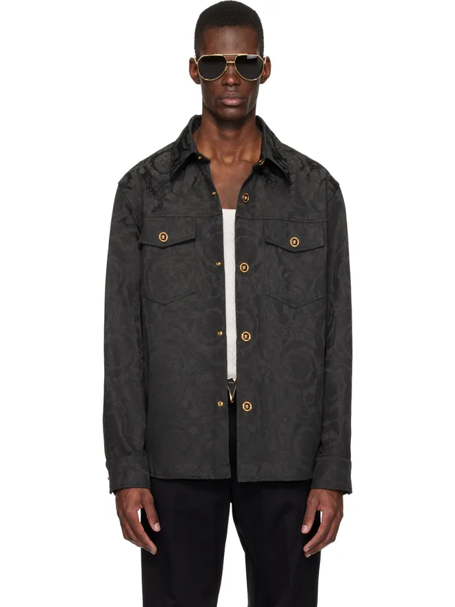 VERSACE VERSACE ジャカード コットン オーバーシャツの商品画像