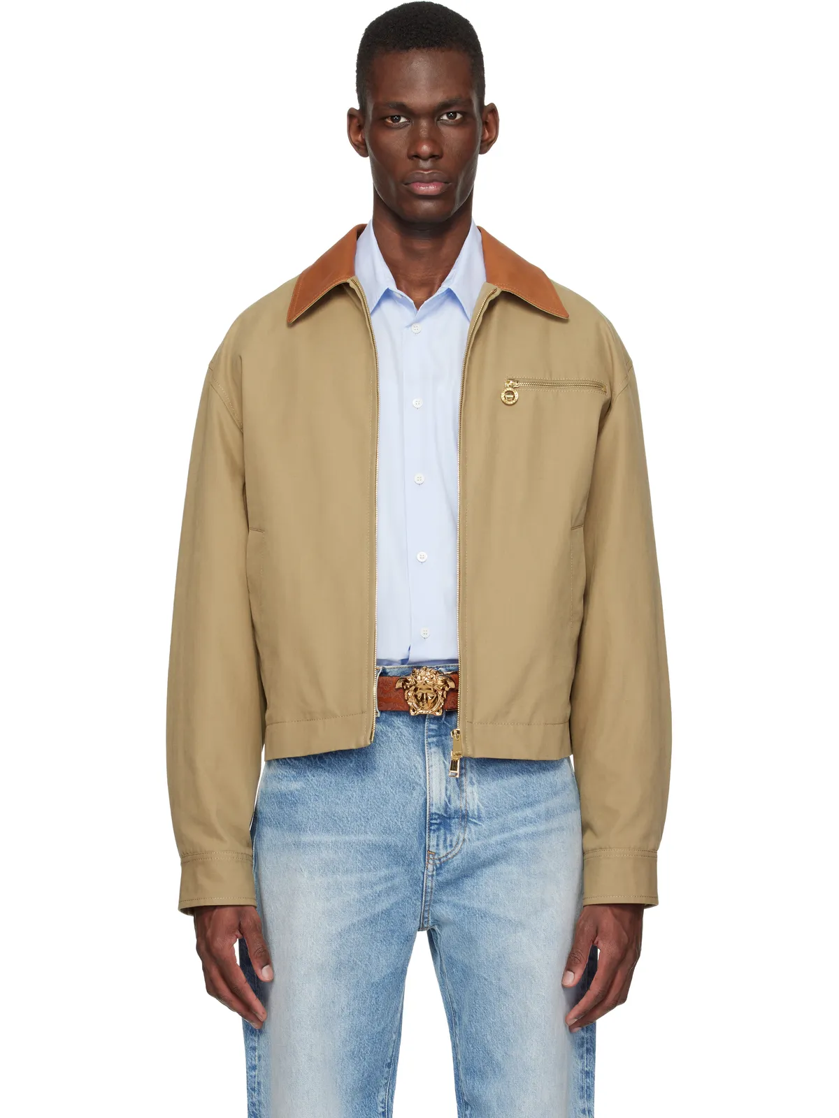 VERSACE コットンキャンバス ブルゾンジャケット - 画像1