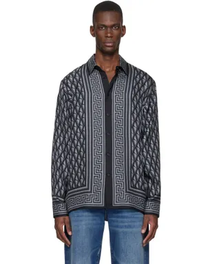 VERSACE Printed シルクツイル シャツ - サムネイル1