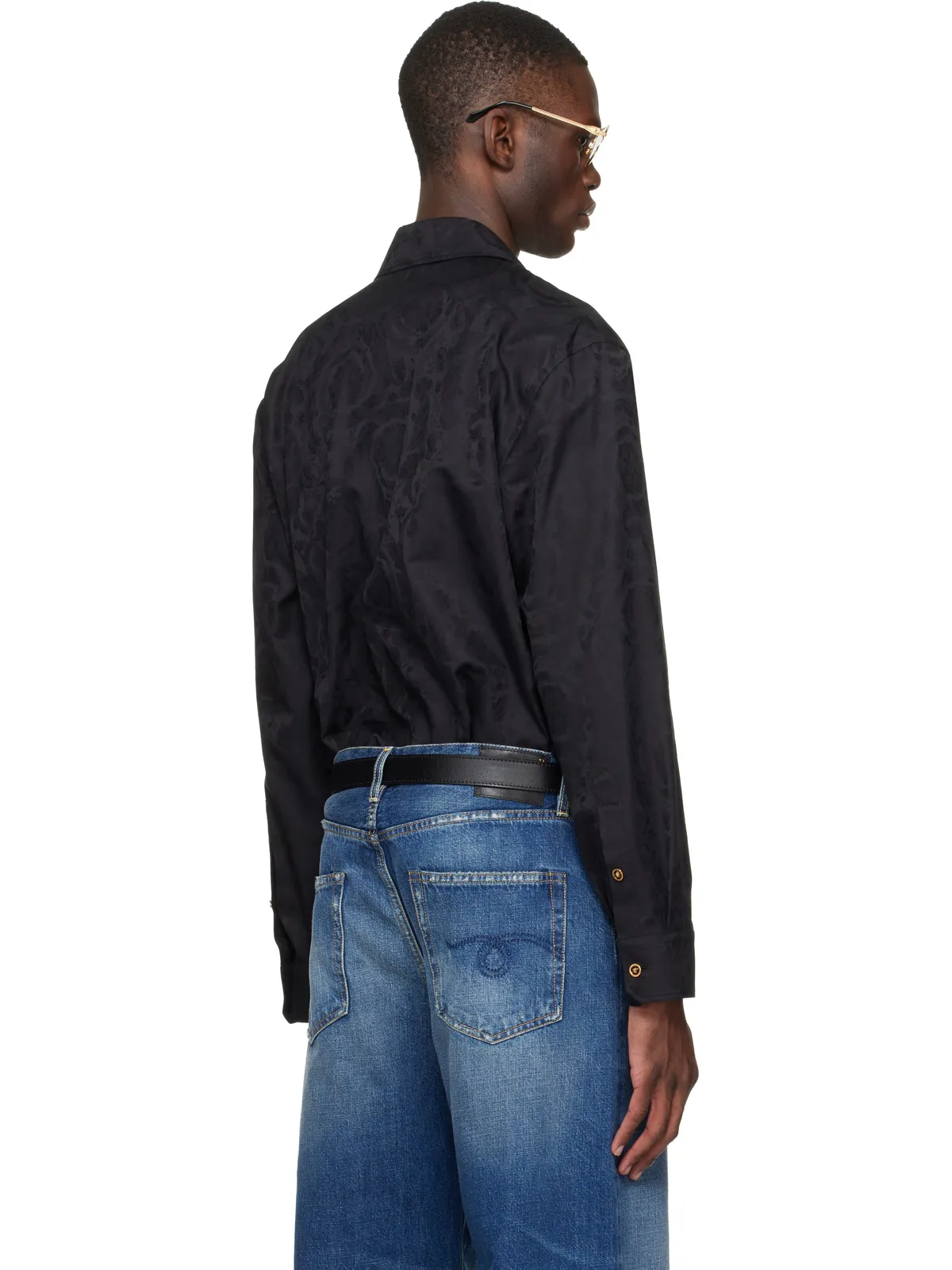 VERSACE ジャカード コットンポプリン シャツ - 画像3