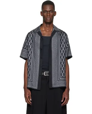 VERSACE Printed シルクツイル スリム シャツ - サムネイル1