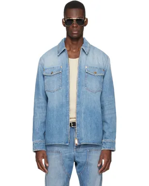 VERSACE デニム ジッパー オーバーシャツ - サムネイル1