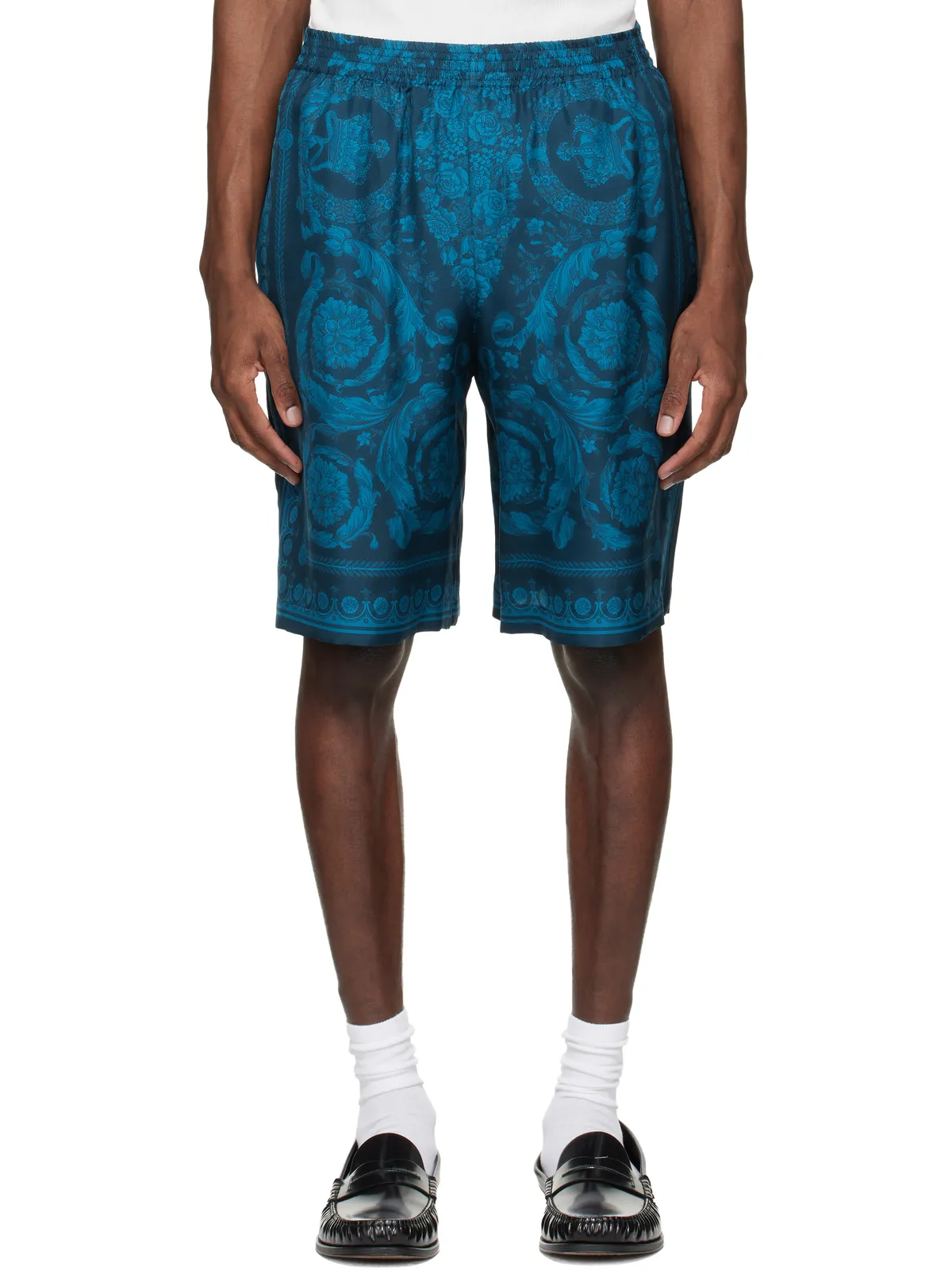 VERSACE バロッコ シルク ショートパンツ - 画像1