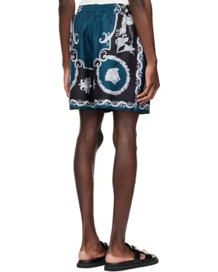 VERSACE Printed シルクツイル スリム ショートパンツ - サムネイル3