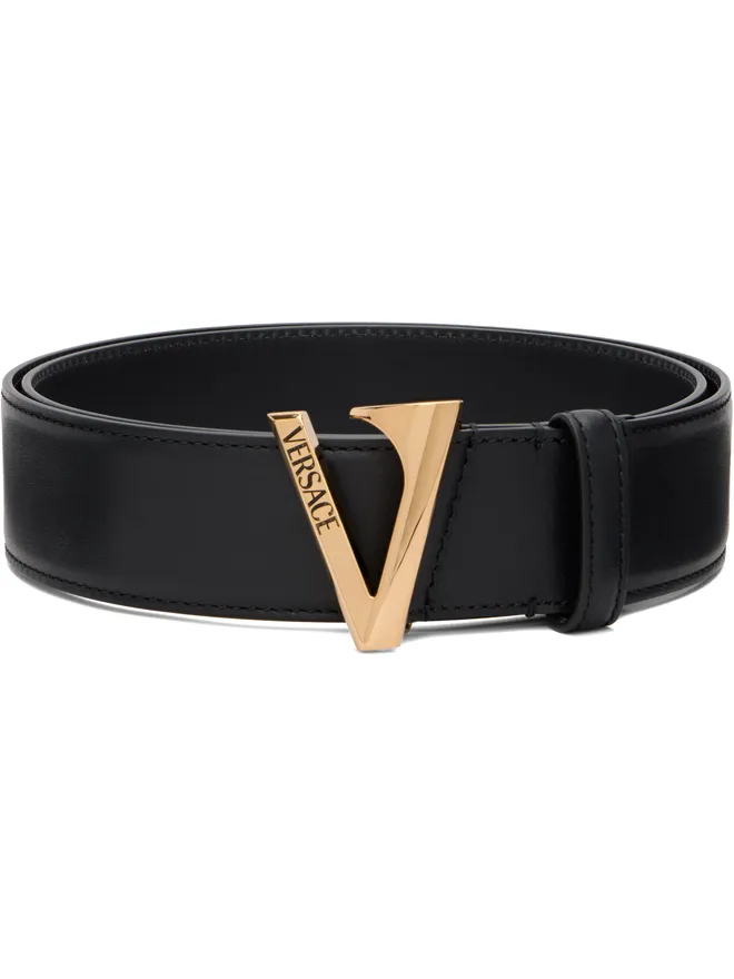 VERSACE VERSACE 'V' レザーベルトの商品画像