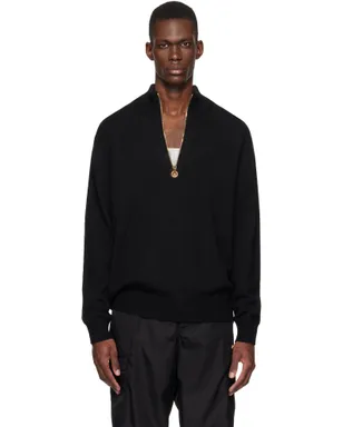 VERSACE ウールブレンド ハーフジップ ニット プルオーバー - サムネイル1