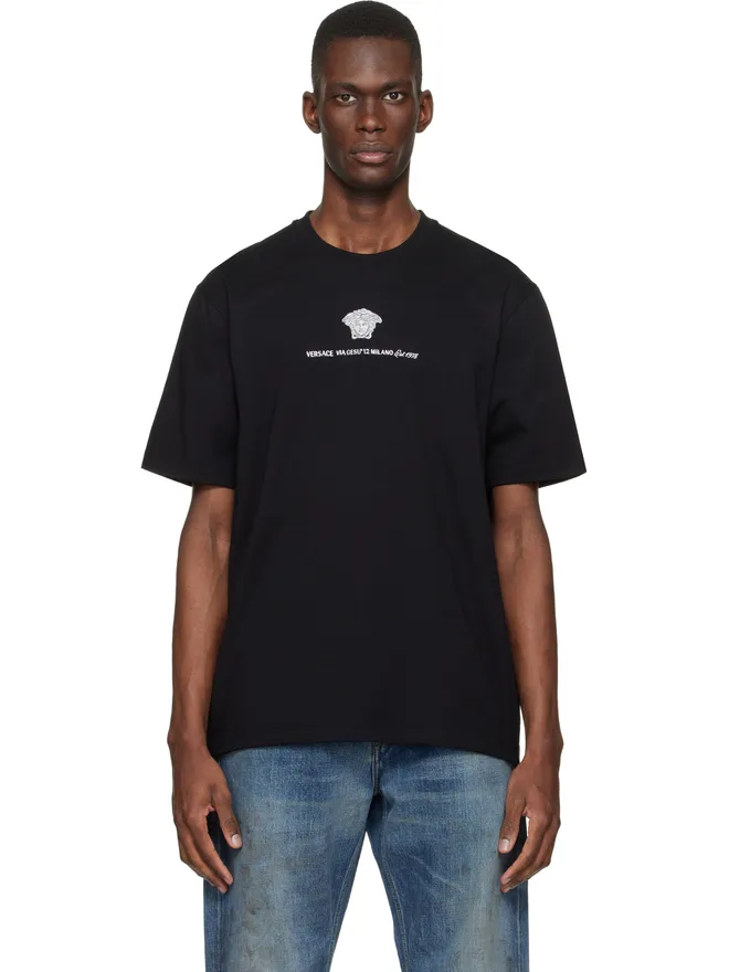 VERSACE VERSACE エンブロイダリー コットンジャージ Tシャツの商品画像