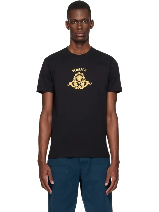 VERSACE VERSACE Printed コットンジャージ スリムフィットTシャツの商品画像