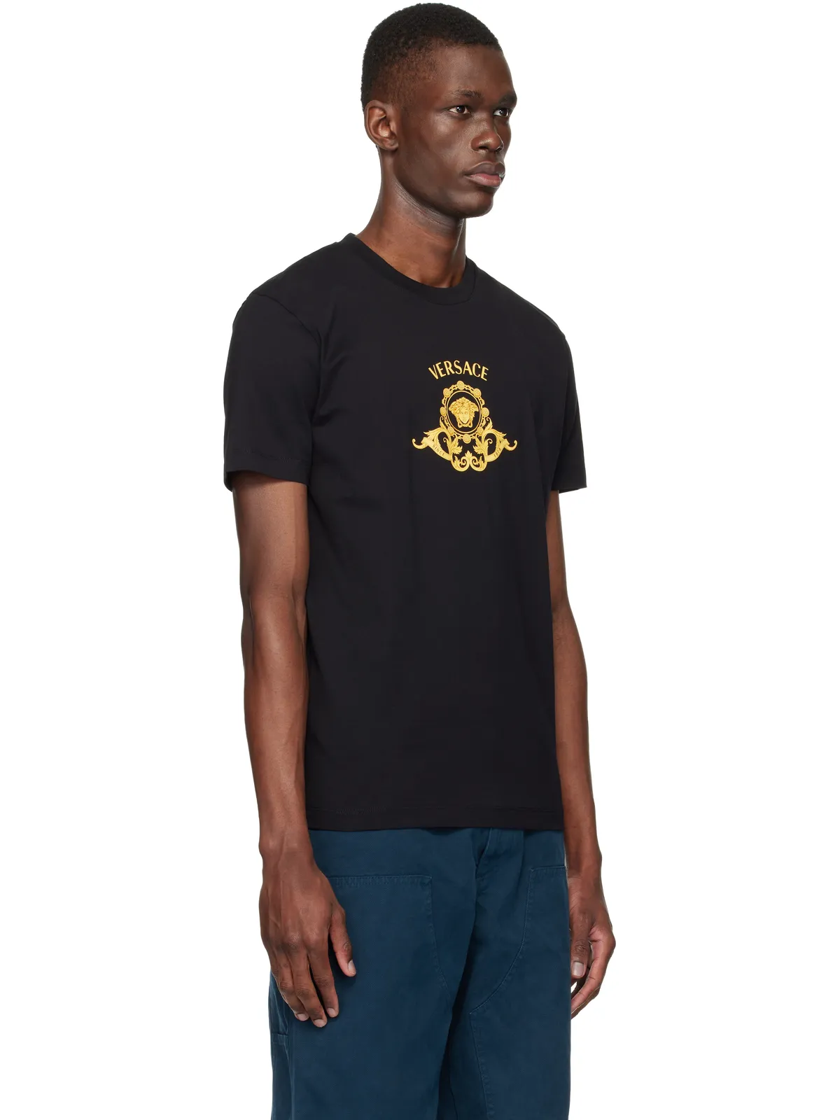 VERSACE Printed コットンジャージ スリムフィットTシャツ - 画像2