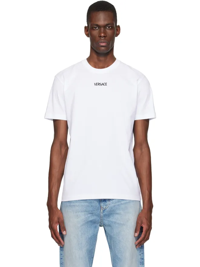 VERSACE VERSACE エンブロイダリー コットンジャージ スリムフィットTシャツの商品画像