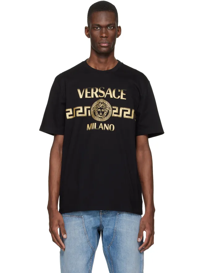 VERSACE VERSACE Regular プリント コットンジャージ Tシャツの商品画像