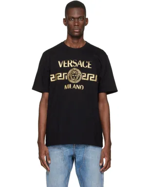 VERSACE Regular プリント コットンジャージ Tシャツ - サムネイル1
