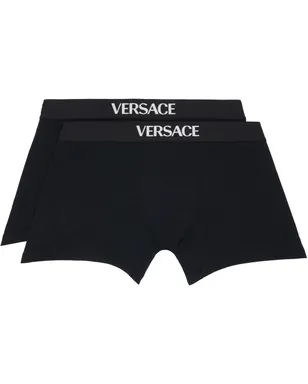 VERSACE Cotton-Jersey Long ボクサーブリーフ 2枚セット - サムネイル1