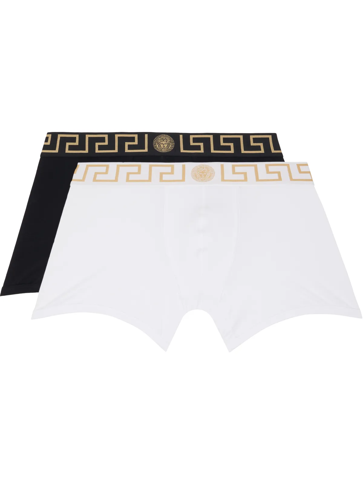 VERSACE グレカ ボーダー ロング ボクサーブリーフ 2枚セット - 画像1