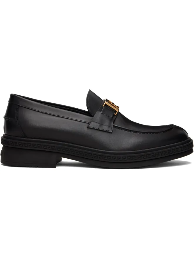 VERSACE VERSACE グレカ レザー ローファーの商品画像