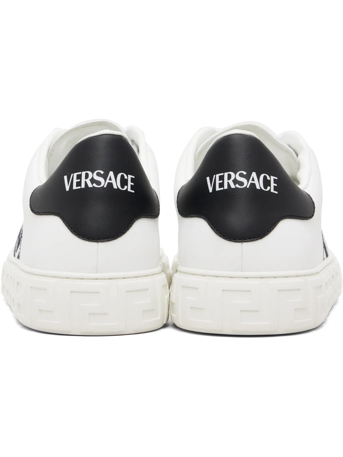 VERSACE グレカ エンブロイダリー ナイロン フェイクレザー スニーカー - 画像2
