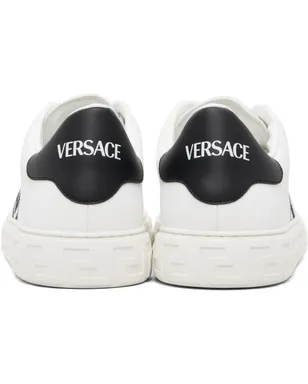 VERSACE グレカ エンブロイダリー ナイロン フェイクレザー スニーカー - サムネイル2