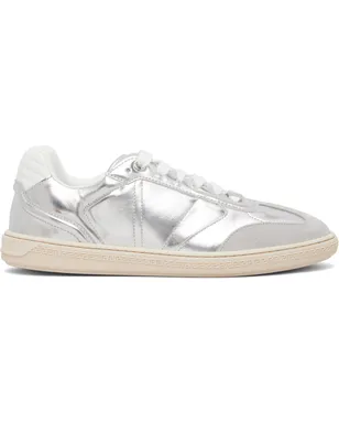 VERSACE Greca Court メタリック フェイクレザー スニーカー - サムネイル1