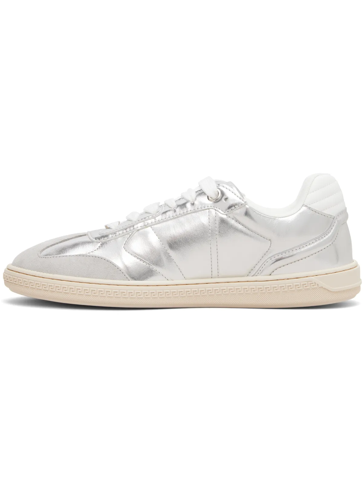 VERSACE Greca Court メタリック フェイクレザー スニーカー - 画像3