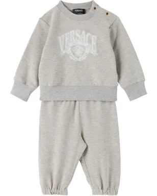 VERSACE ベビー｜ コットンジャージ プリント スウェット セットアップ - サムネイル1