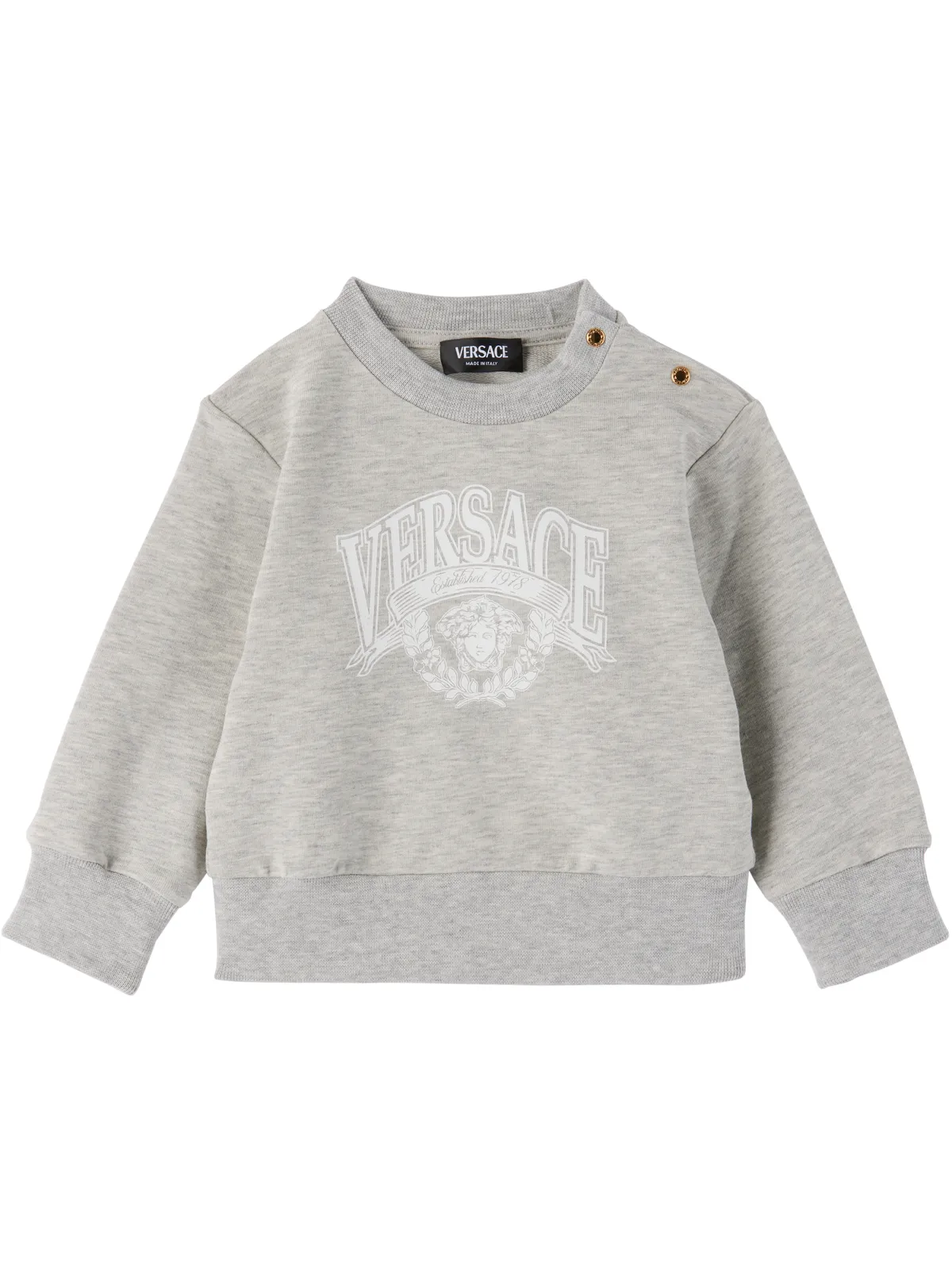 VERSACE ベビー｜ コットンジャージ プリント スウェット セットアップ - 画像2