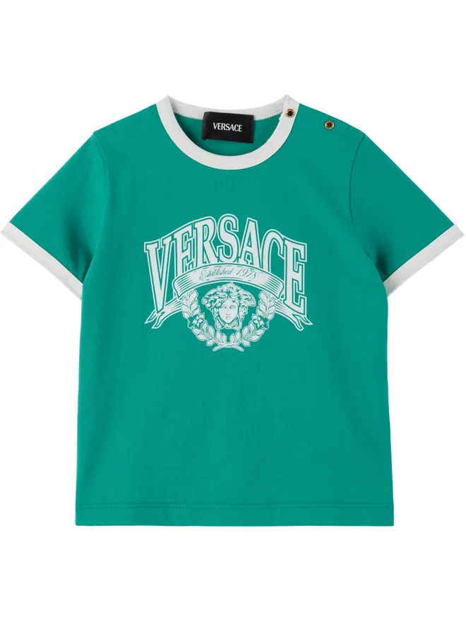 VERSACE VERSACE ベビー｜ Printed Cotton-Jersey Tシャツの商品画像