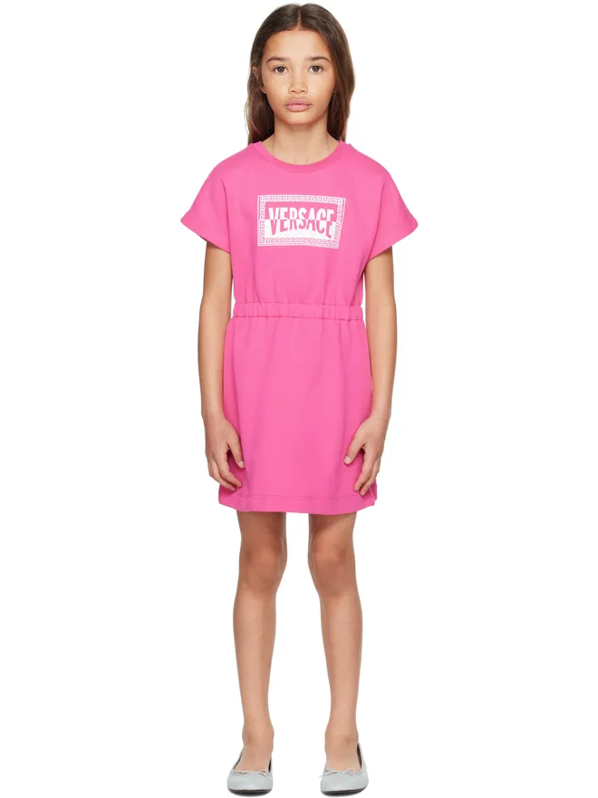 VERSACE VERSACE キッズ｜ コットンジャージ プリント スウェットワンピースの商品画像