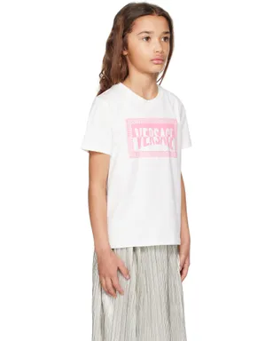 VERSACE キッズ｜ コットンジャージ プリントTシャツ - サムネイル2