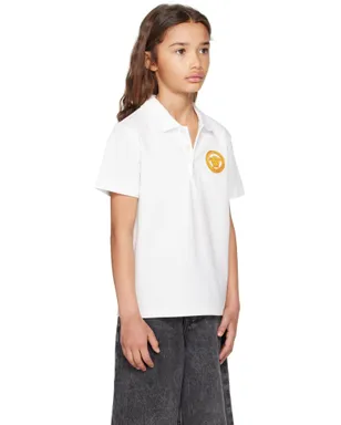 VERSACE キッズ｜ コットンピケ プリント ポロシャツ - サムネイル2