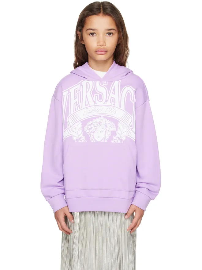 VERSACE VERSACE キッズ｜ コットンジャージ プリント フーディの商品画像