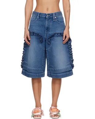 Simone Rocha Ruffle Frill Board デニムショートパンツ - サムネイル1