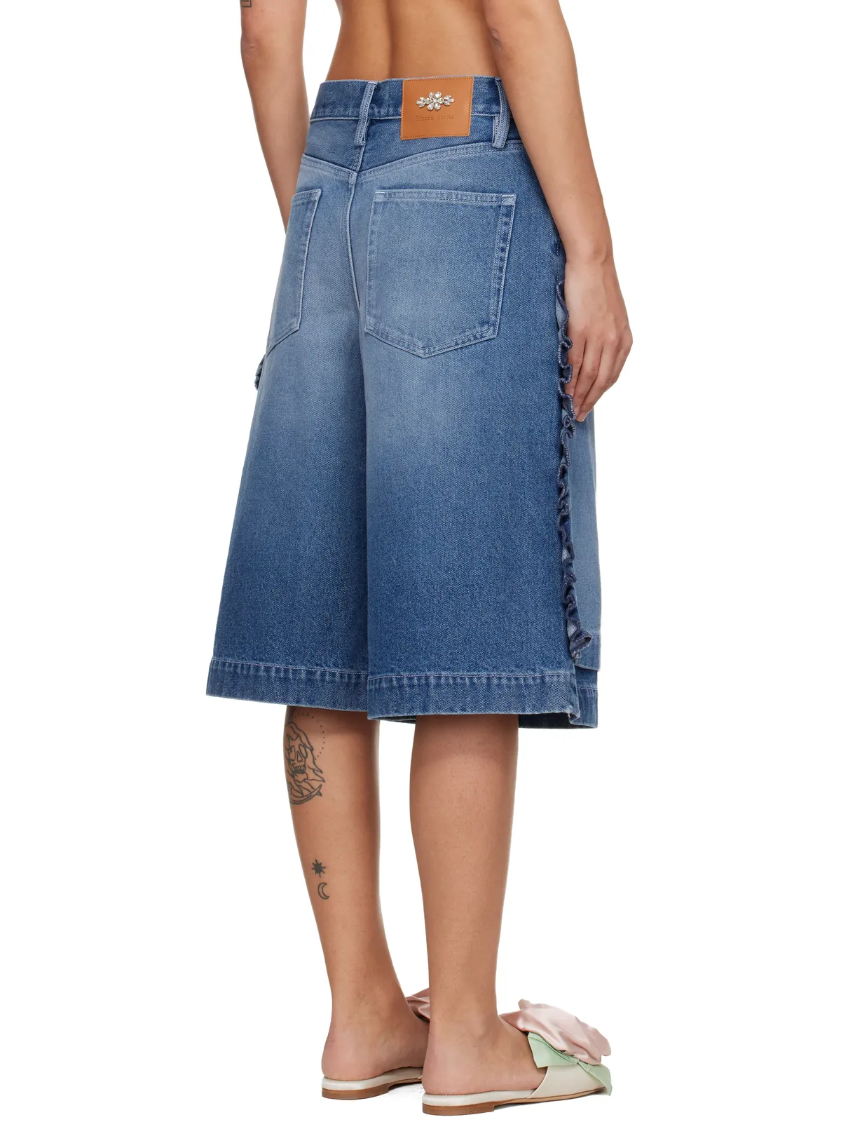 Simone Rocha Ruffle Frill Board デニムショートパンツ - 画像3