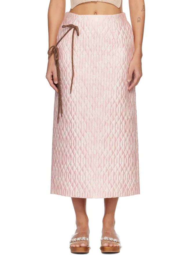 Simone Rocha Simone Rocha キルティング オフセット ペンシル ミディアムスカートの商品画像