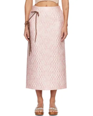 Simone Rocha キルティング オフセット ペンシル ミディアムスカート - サムネイル1
