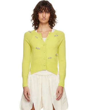 Simone Rocha Turbo Embellished Relaxed カシミヤ カーディガン - サムネイル1