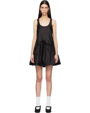 Simone Rocha テーパード ブラック ペプラム ミニワンピース - サムネイル1