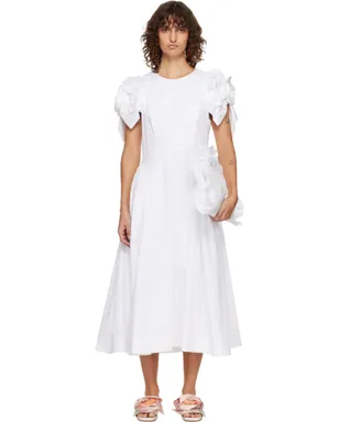 Simone Rocha Rose Puff Sleeve Hip ミディアムドレス - サムネイル1